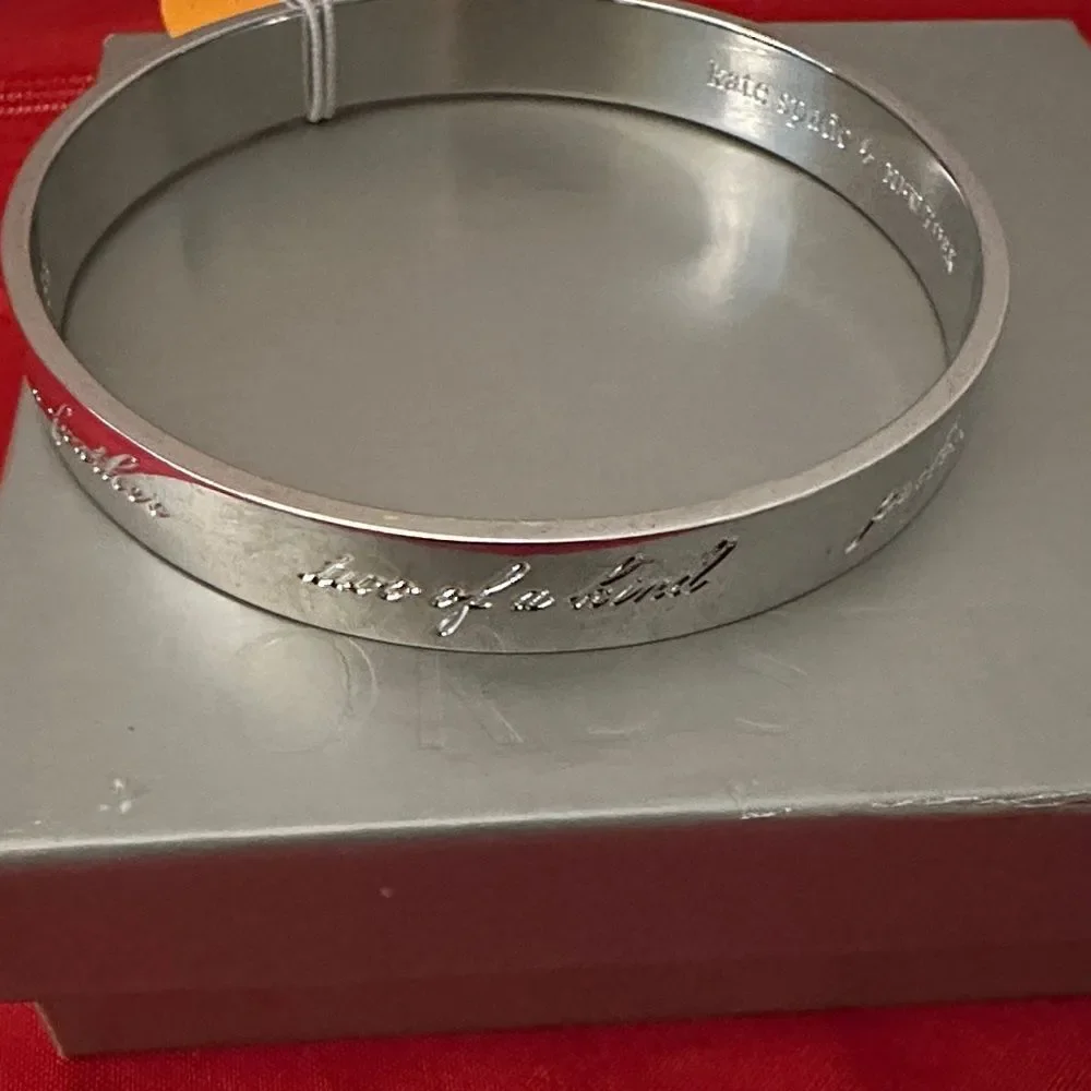 Kate Spade Friendship Silver Bangle Bracelet